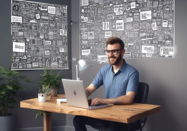 white and black abstract painting