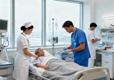 imagem da enfermagem prestando assistência com qualidade