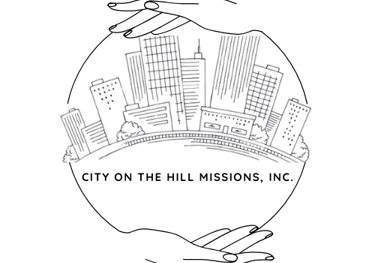 a city skyline with buildings and a black background