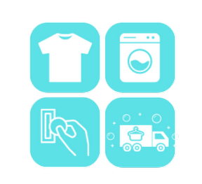 a set of four different types of laundry room