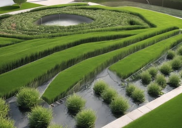 a tree filled with lots of purple and green flowers
