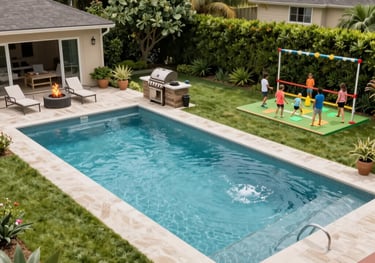 A curved facade covered in white latticework