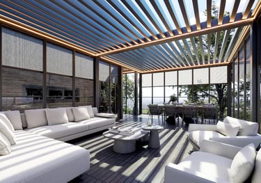 aluminum louvered retractable pergola