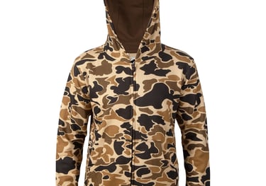 a camouflage hoodie with a camouflage print