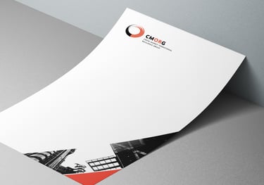 a mockup of a logo on a letterhead