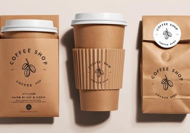 packagin para cafeteria, bolsas, manga para vaso