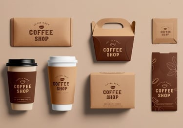 packaging para restaurante, caja, manga para vaso, caja para bombones
