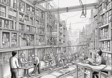 white and black abstract painting