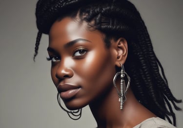A curved facade covered in white latticework