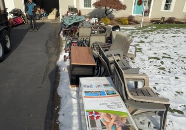 Attic cleanout in Belchertown removing stored belongings