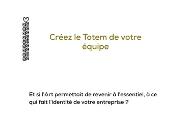Affiche: "Créer le totem de votre équipe"