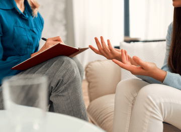 sesión de terapia psicológica