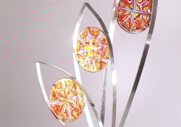 glass sculpture in glass fusing