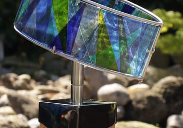 garden objects made by glassfusing