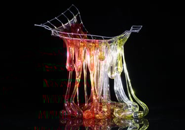 sculptures of dripping glass
