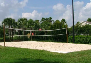 a sand volleyball court