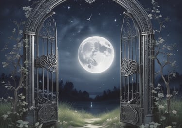 A curved facade covered in white latticework