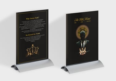 Eco-friendly CMYK printing solutions and printed standee by The Gravids