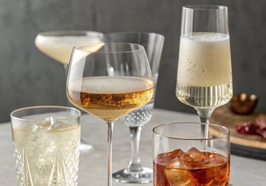 copos e taças em vidro 