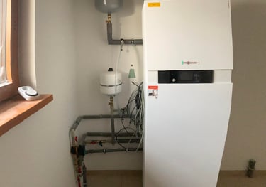 Tepelný čerpadlo, kotelna, akumulační nádrž, topení, viessmann