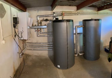 Tepelný čerpadlo, kotelna, akumulační nádrž, topení