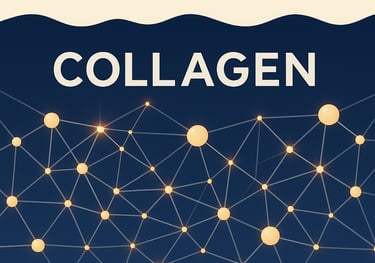 Representación molecular del colágeno usada para el shot de colágeno facial de AR Clinic.