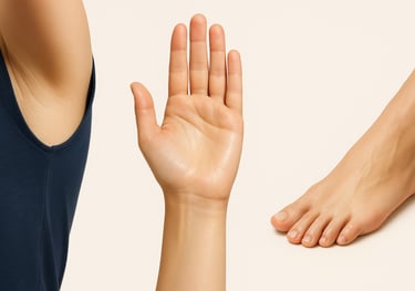 Tratamiento para eliminar sudoración excesiva en manos, pies y axilas