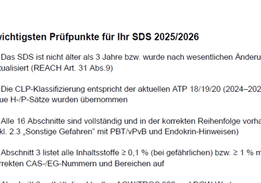 REACH Checkliste Free Kostenlos Gratis