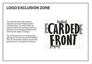 carded front logo exclusion zone