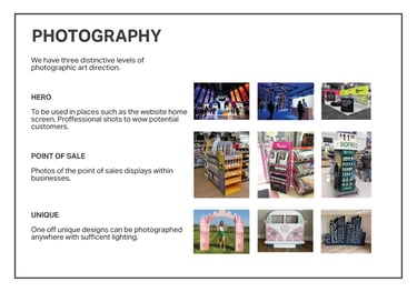 carded front photography direction