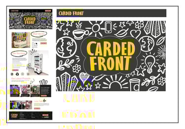 carded front website mockup