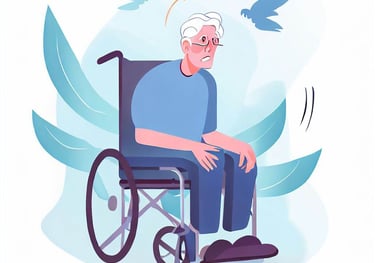 a man in a wheelchair 