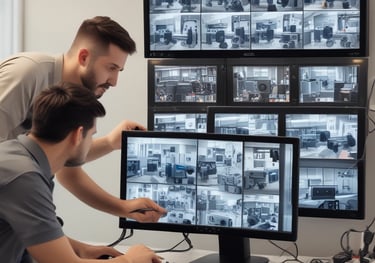 white and black abstract painting