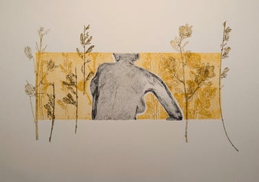 Aglaé Trois grâces nue gravure Tetrapak monotype