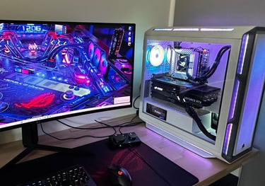 Configuration personnalisée d'un écran et d'un ordinateur assemblé, prêt à l'utilisation