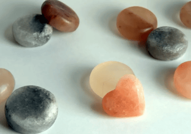 image of basalt, and himalayan salt stones for a hot stone massage.