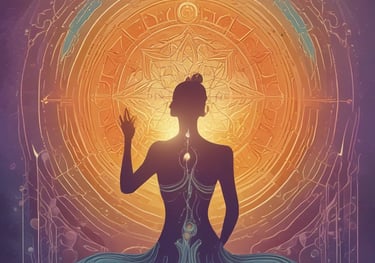 A calm space with tarot cards and soft lighting for an intuitive reading.