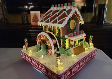 a gingerbreadbreaded gingerbread house with a gingerbread house