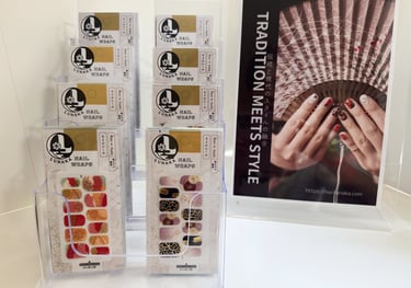 ネイルシールが陳列されている様子