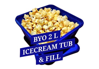 recycle icecream tub for kettle korn