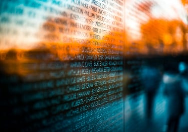 Abstract data wall evocative of digital innovation—tied to outcomes in enterprise data strategy