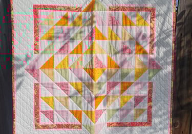 Lily Pad Baby Quilt Tutorial by Deanna of Wedding Dress Blue