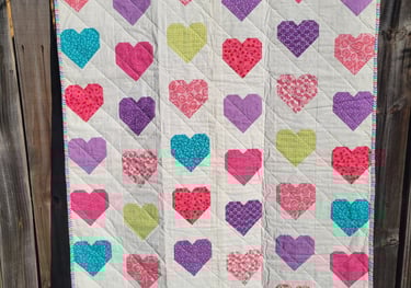 Simple Hearts Quilt by Allison of Cluck Cluck Sew
