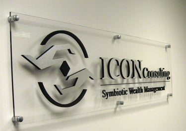 CNC-cut custom acrylic signage for commercial branding by All Pro Signs