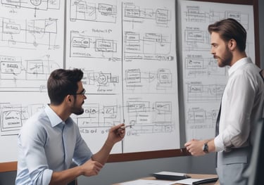 white and black abstract painting