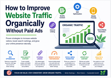 How to Improve Website Traffic Organically Without Paid Ads