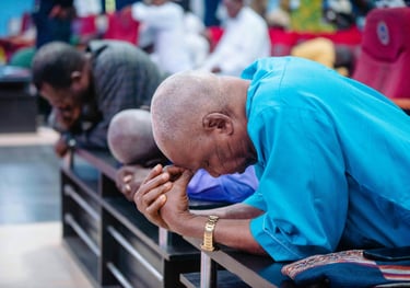 christ will gospel outreach- man praying