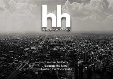 Logo for Healthy Hood, a community center on Chicago's southwest side