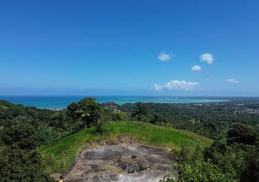 Sea view from plots B - click to enlarge