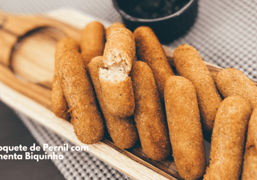 Croquete de Pernil com Pimenta Biquinho
